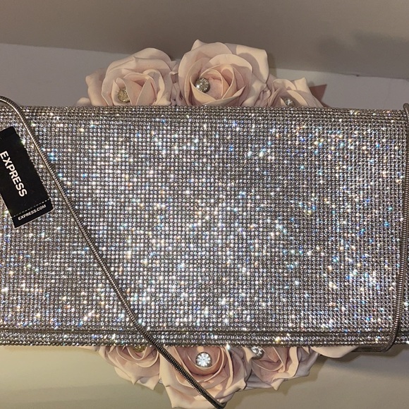 Shinny cocktail sequin clutch purse express NWT - Picture 11 of 11